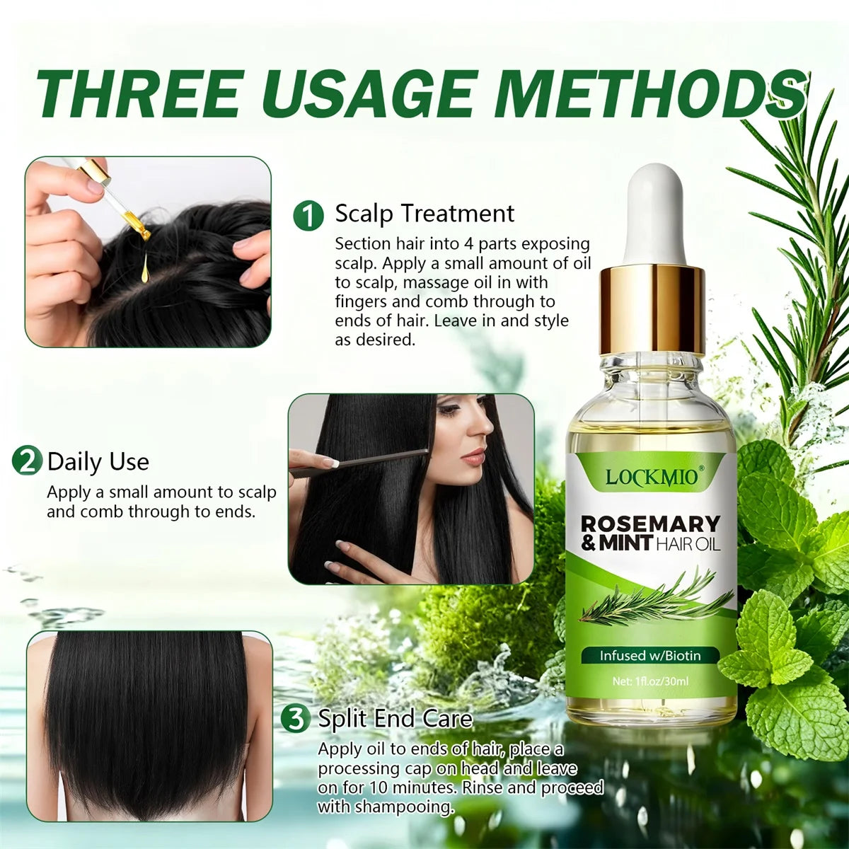 Rosemary Mint Biotin Hair Oil