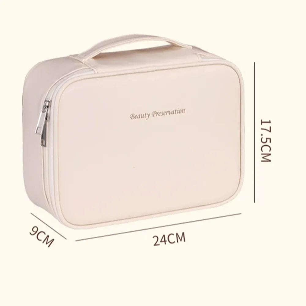 Luxury Double-Layer Travel Cosmetic Bag