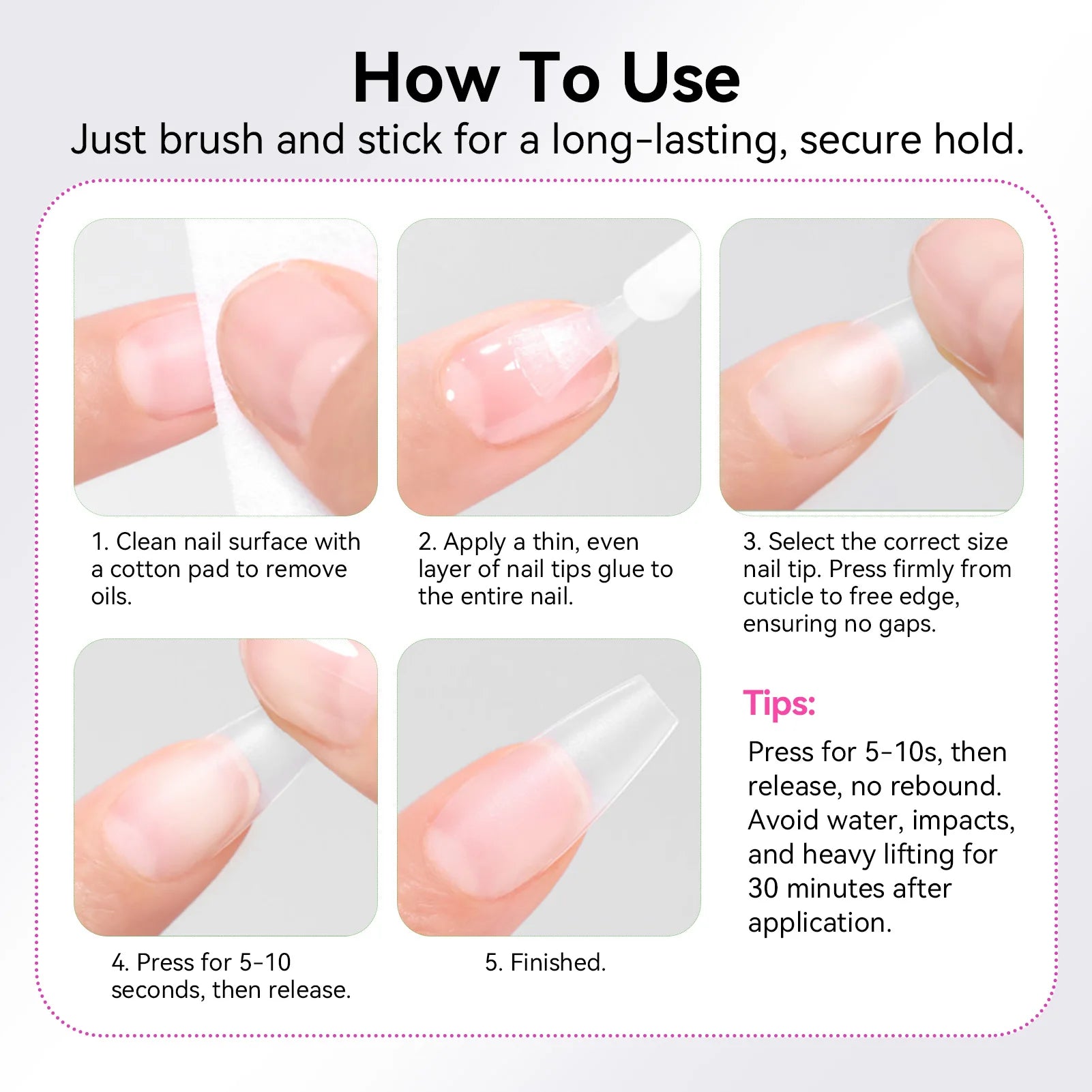 Fast-Dry Nail Glue with Acetone-Free Remover