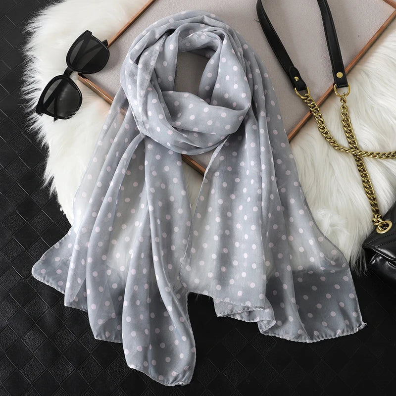 Polka Dot Chiffon Hijab