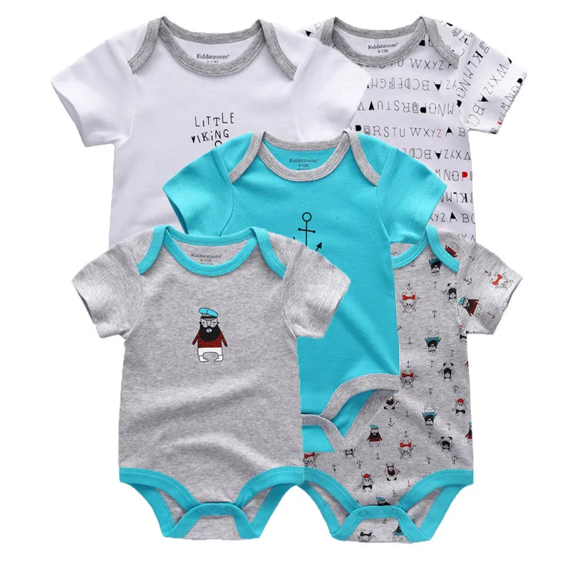 5-Pack Cotton Baby Bodysuits