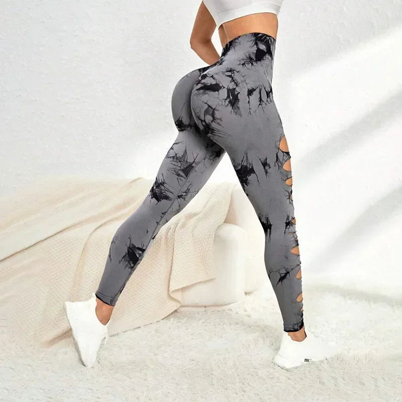 Seamless Hollow Out Leggings