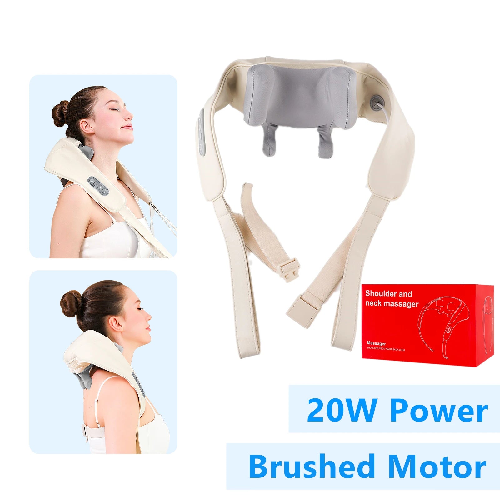 Wireless Brushless Motor Neck and Shoulder Massager Shawl