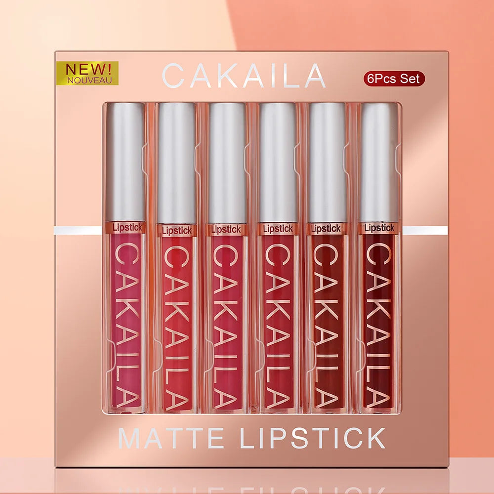 6-Color Liquid Matte Velvet Lip Gloss Set