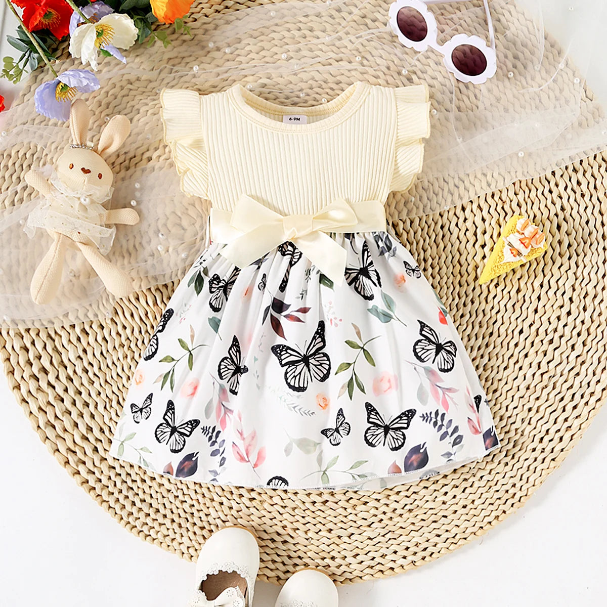 Baby Girl Polka Dot Butterfly Dress
