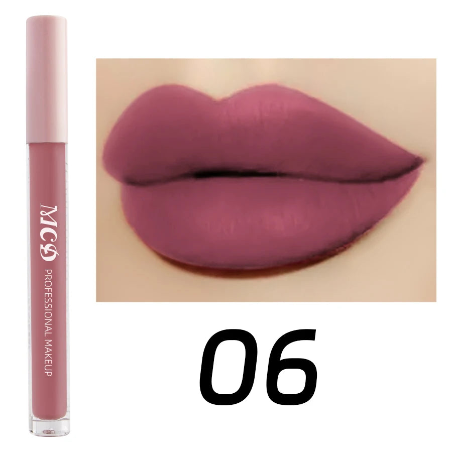 Dark Brown Waterproof Velvet Matte Lip Gloss