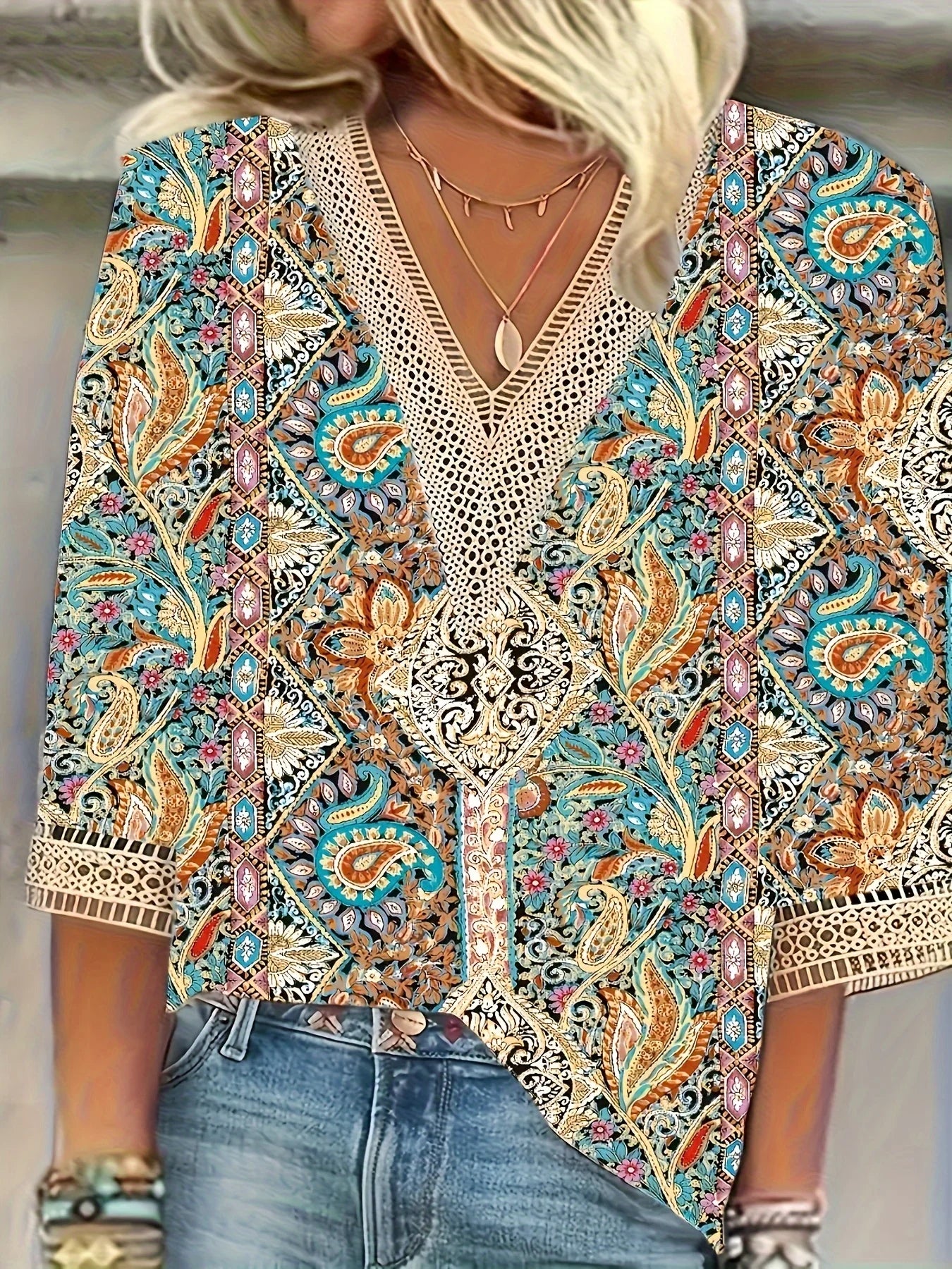 Elegant Plus Size Loose Long Sleeve Casual Shirt