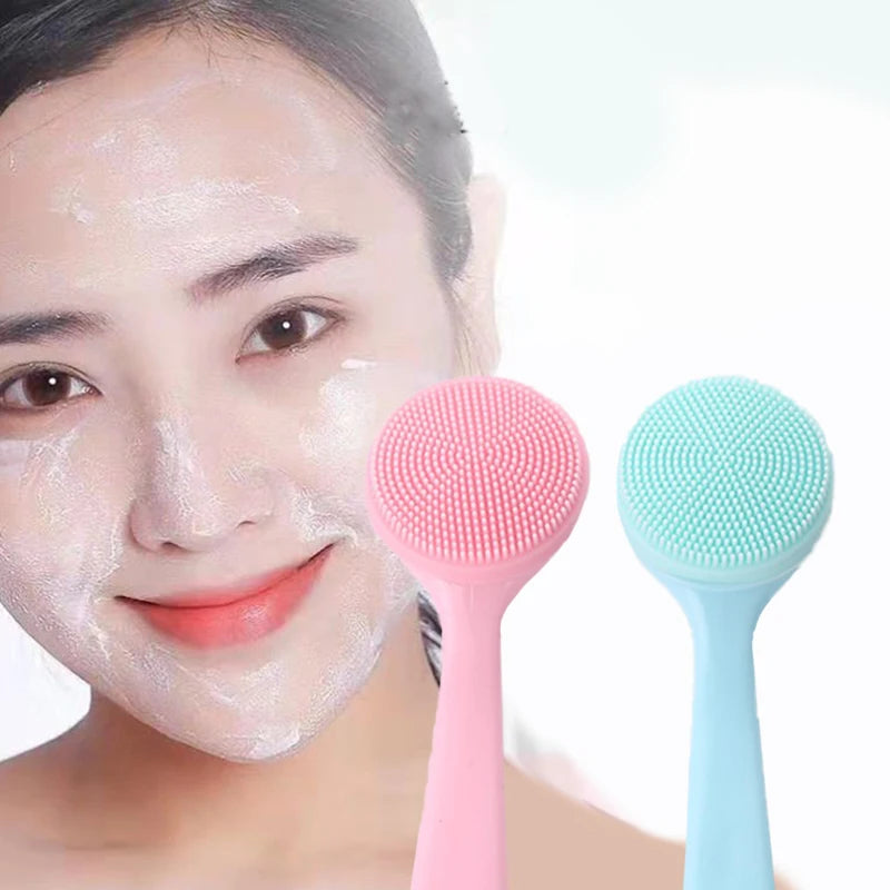 Double-Sided Silicone Facial Cleansing Brush