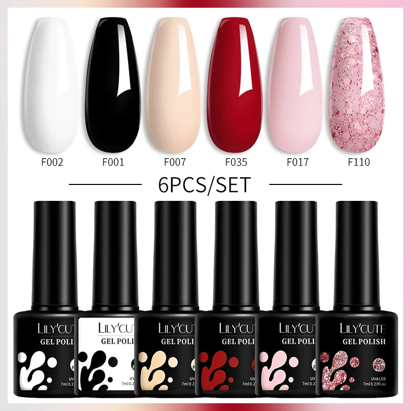 Winter Coffee Brown Gel Nail Polish Set