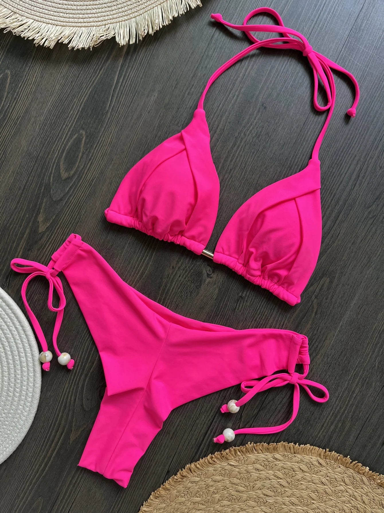 New Sexy 13-Color Brazilian Push-Up Triangle Bikini Swimwear Set
