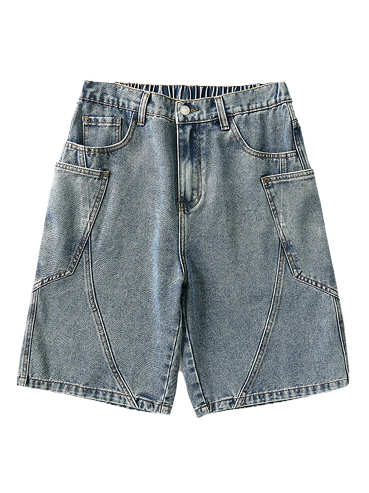 Big Size Denim Cargo Shorts
