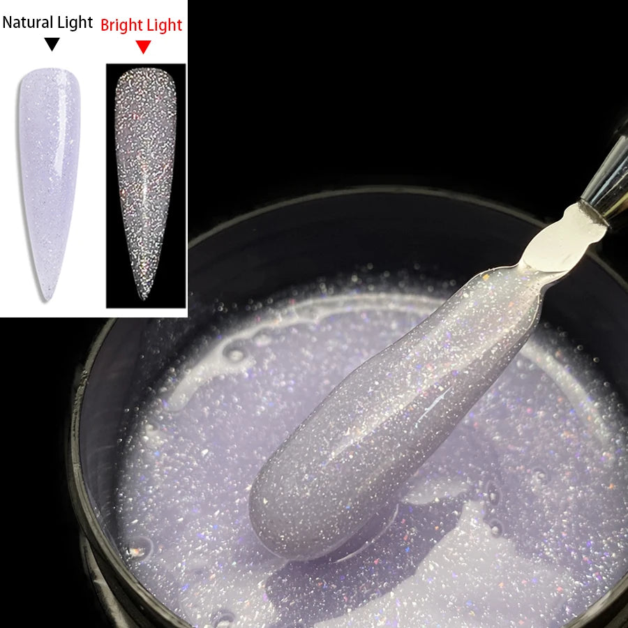 Glitter Milky Hard Builder Gel
