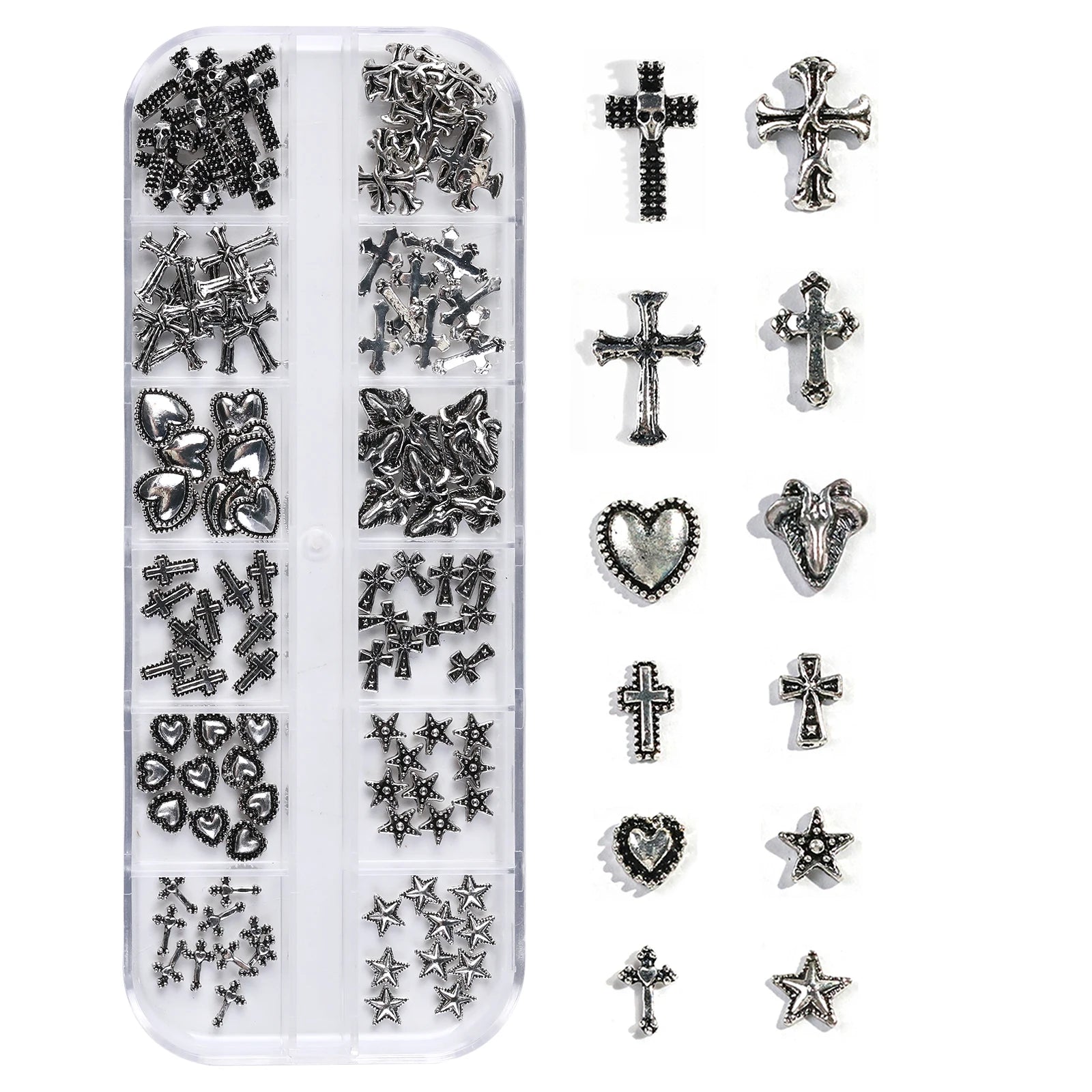 Gothic Punk 3D Nail Jewelry Set