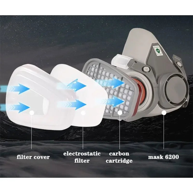 6200 Gas Mask Half Face Respirator