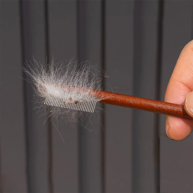 Wood Pet Facial Cleaning Comb