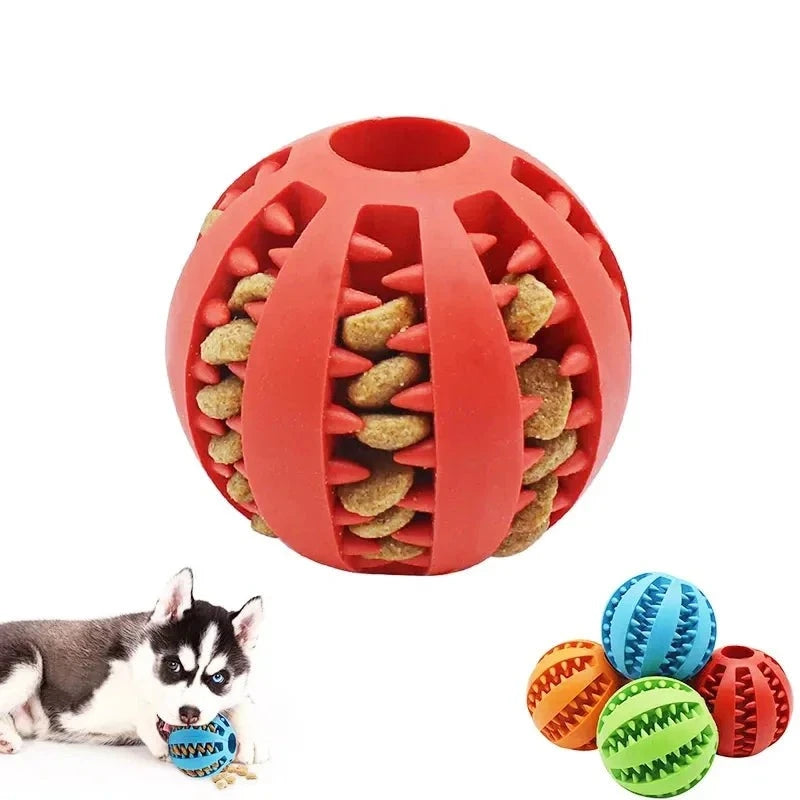 Elastic Dog Ball Toy: Interactive Chew for Dental Health