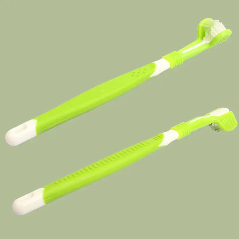 Three-Sided Pet Toothbrush
