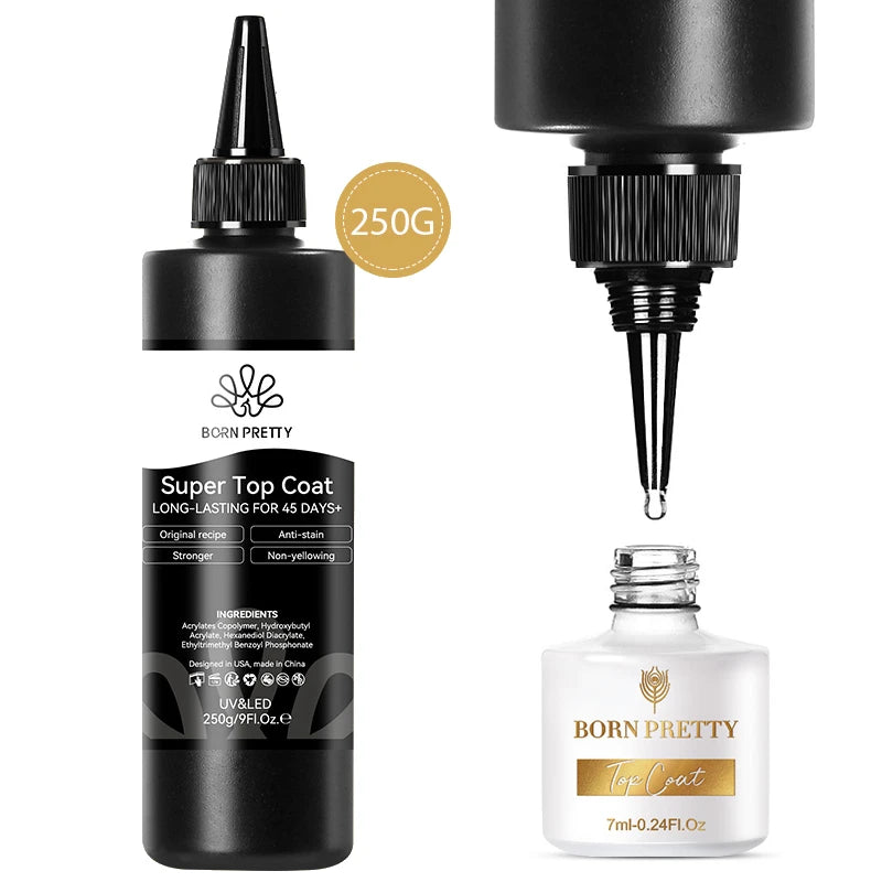 250g Super Top Coat Gel Nail Polish Set