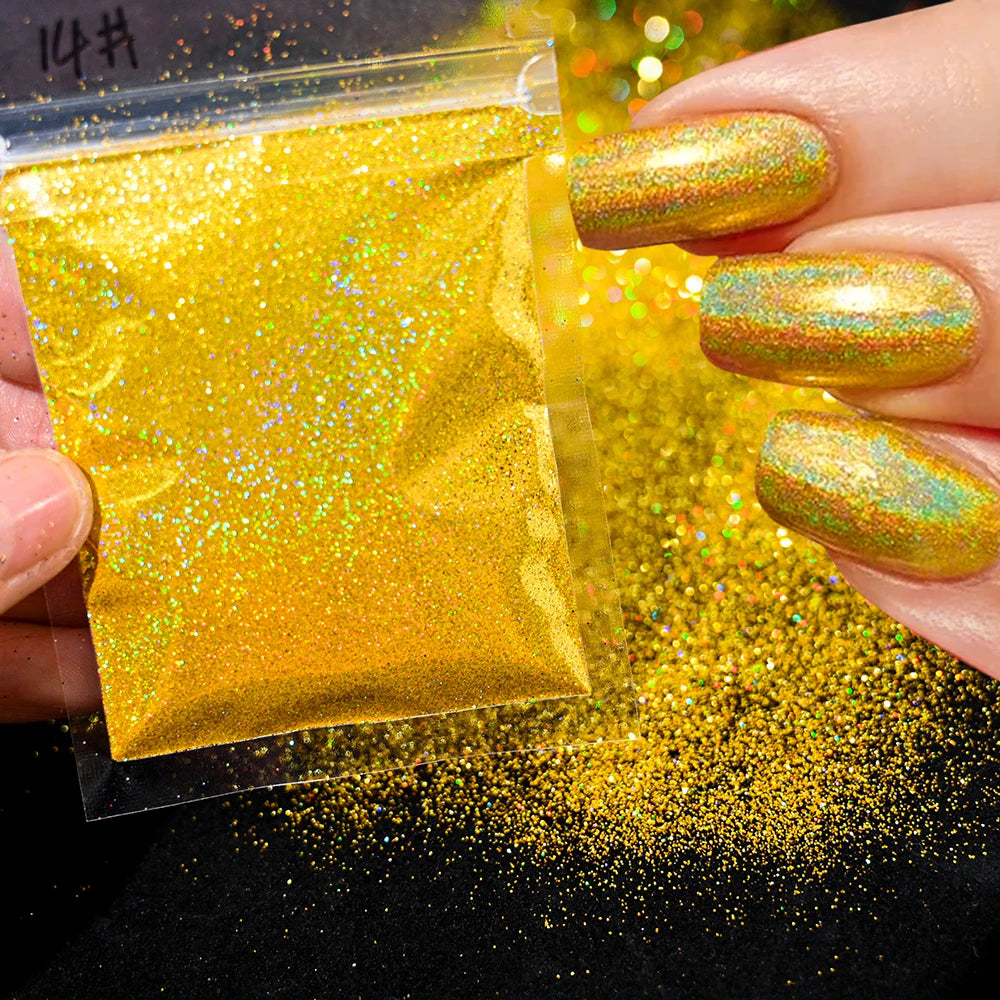 Blue-Green Luminous Nail Powder