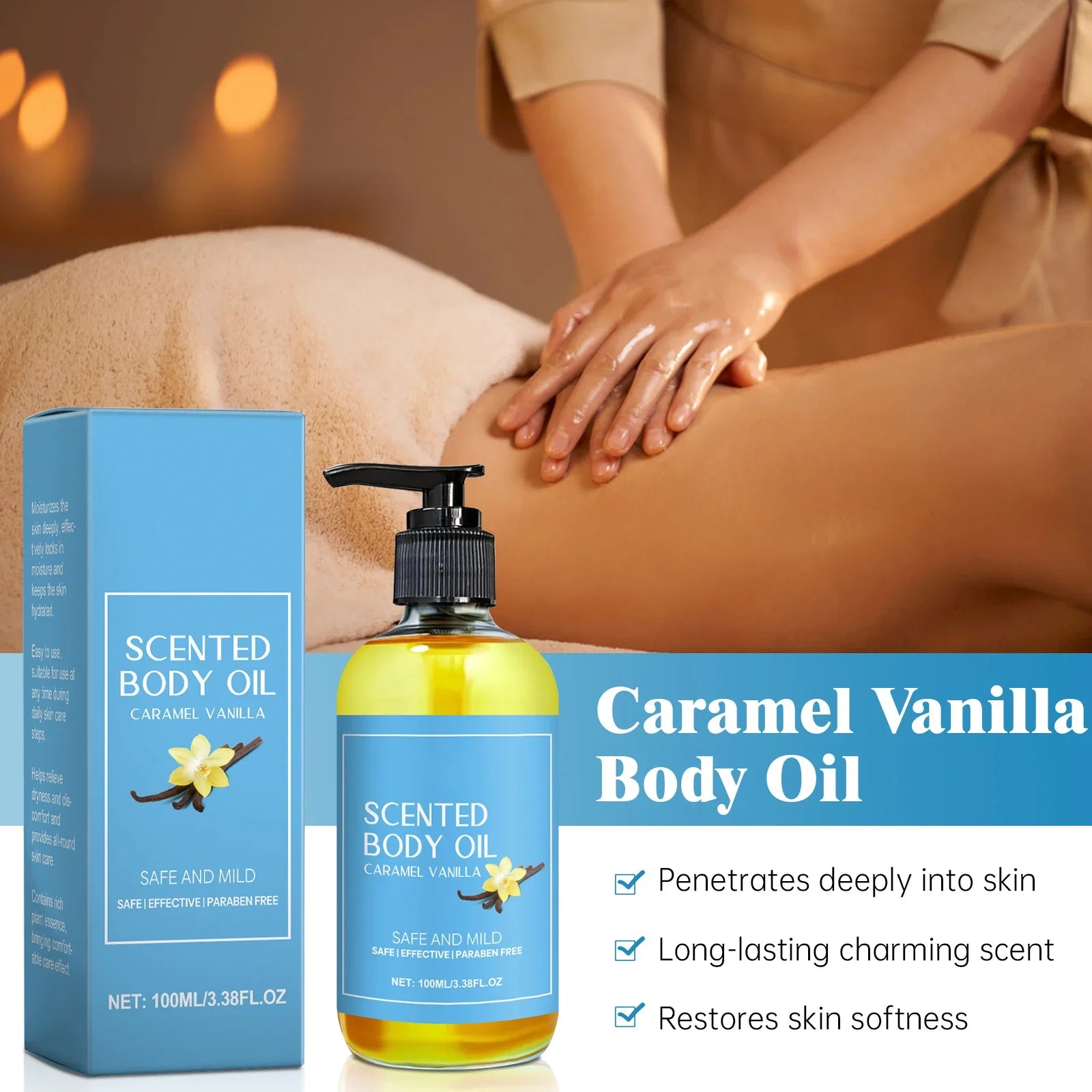 Vanilla Stress Relief Massage Oil