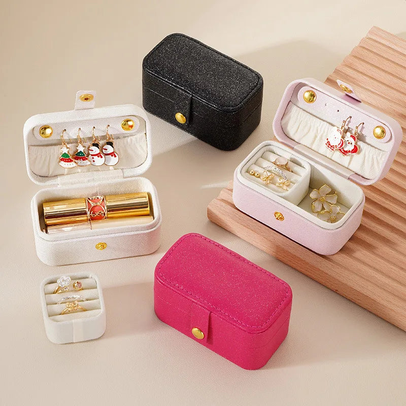 Portable PU Leather Jewelry Box