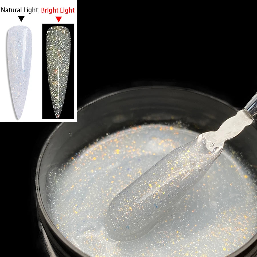 Glitter Milky Hard Builder Gel