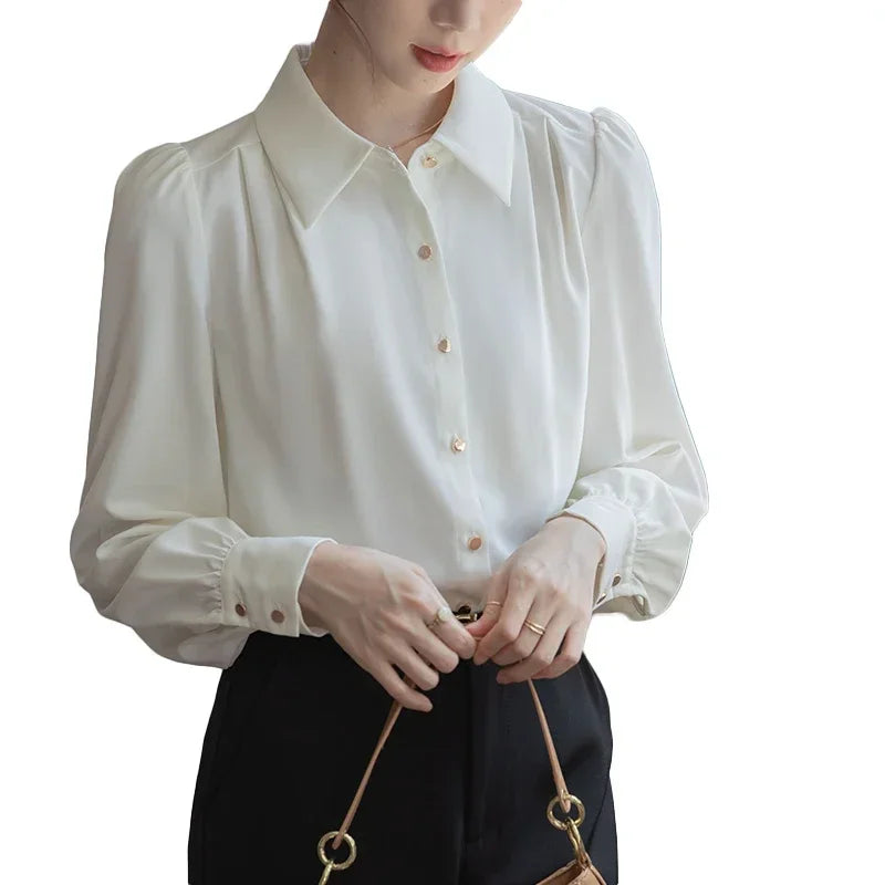 White Satin Shirt