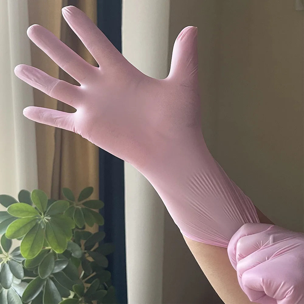 Light Pink Disposable Nitrile Gloves