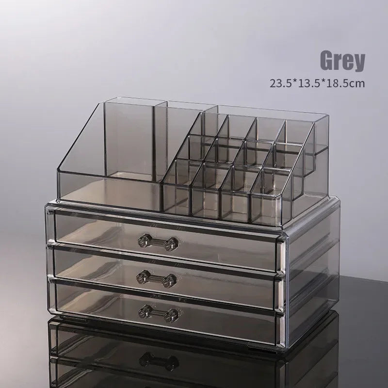 Large Transparent Acrylic Four-Drawer Makeup Organizer
