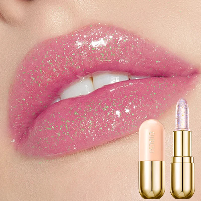 Color-Changing Crystal Jelly Glitter Lipstick