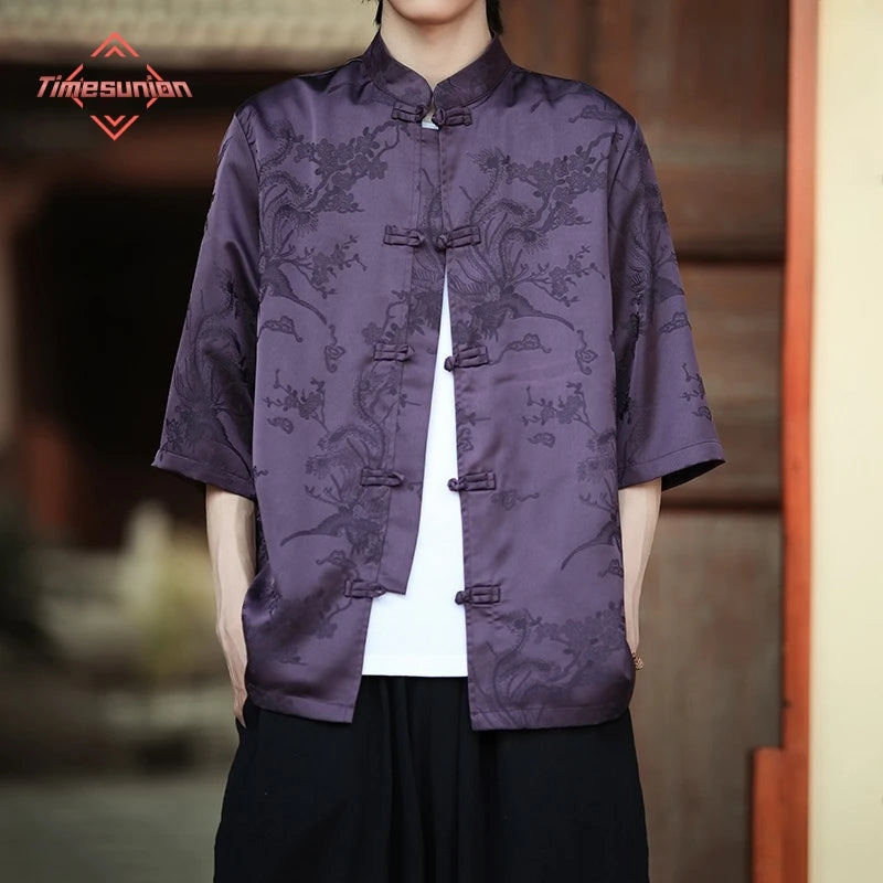 Phoenix Jacquard Hanfu Shirt