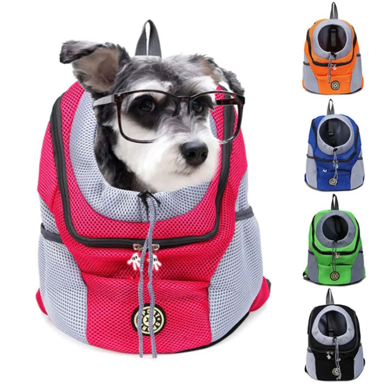 Double Shoulder Pet Carrier Backpack for Stylish and Convenient Travel