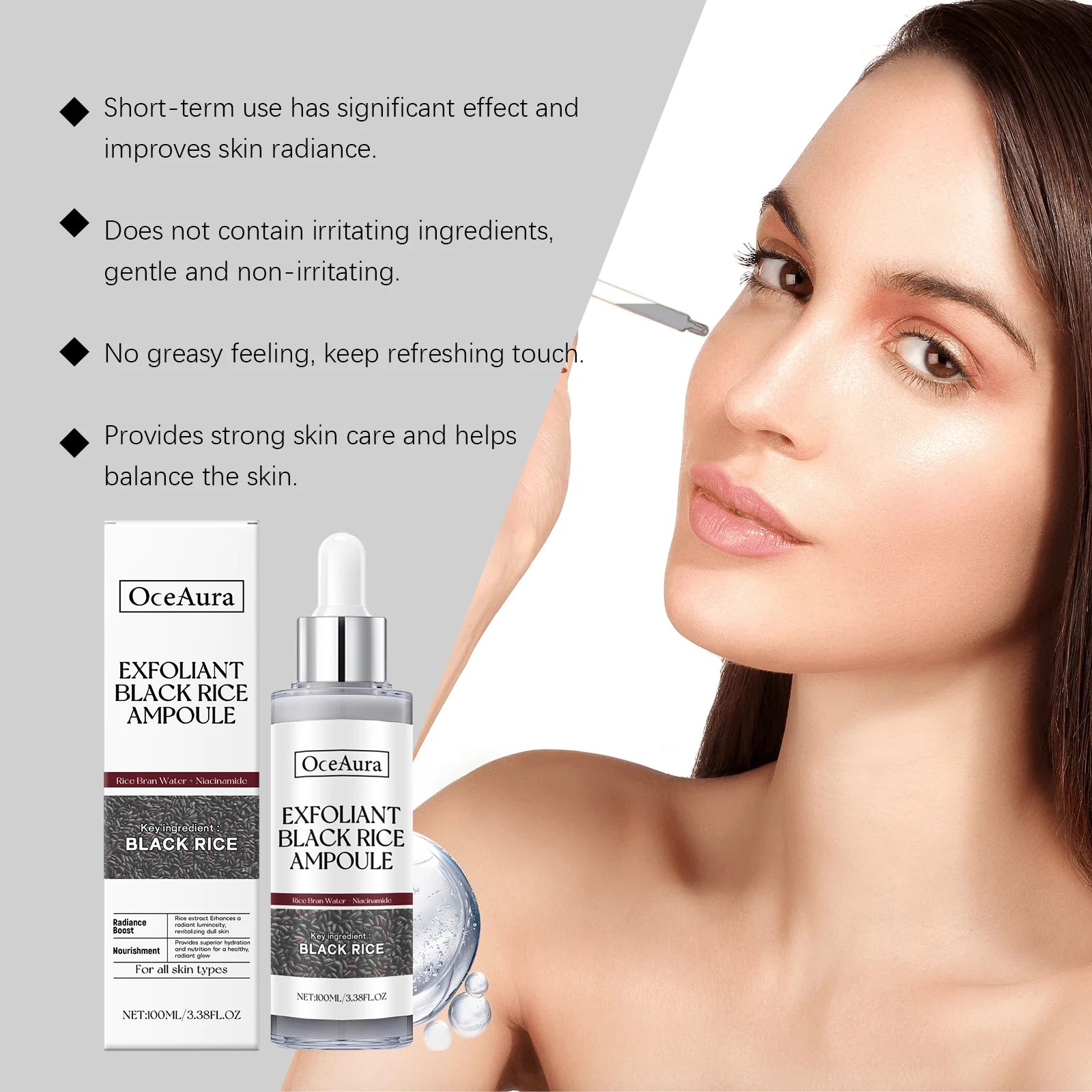 Black & White Rice Exfoliating Essence Serum
