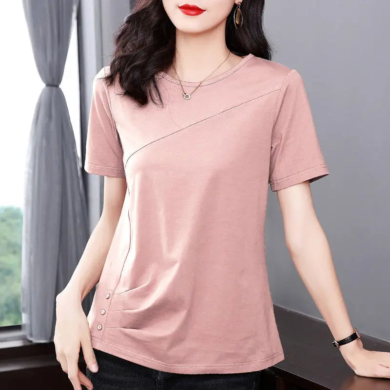 Plus Size Cotton Casual Blouse