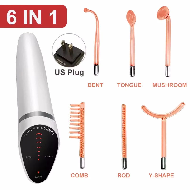 6-in-1 High Frequency Neon Electrode Wand