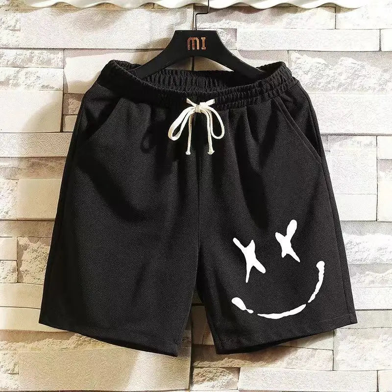 Funny Print Cotton Beach Shorts
