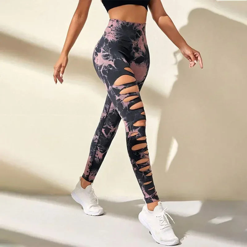 Seamless Hollow Out Leggings