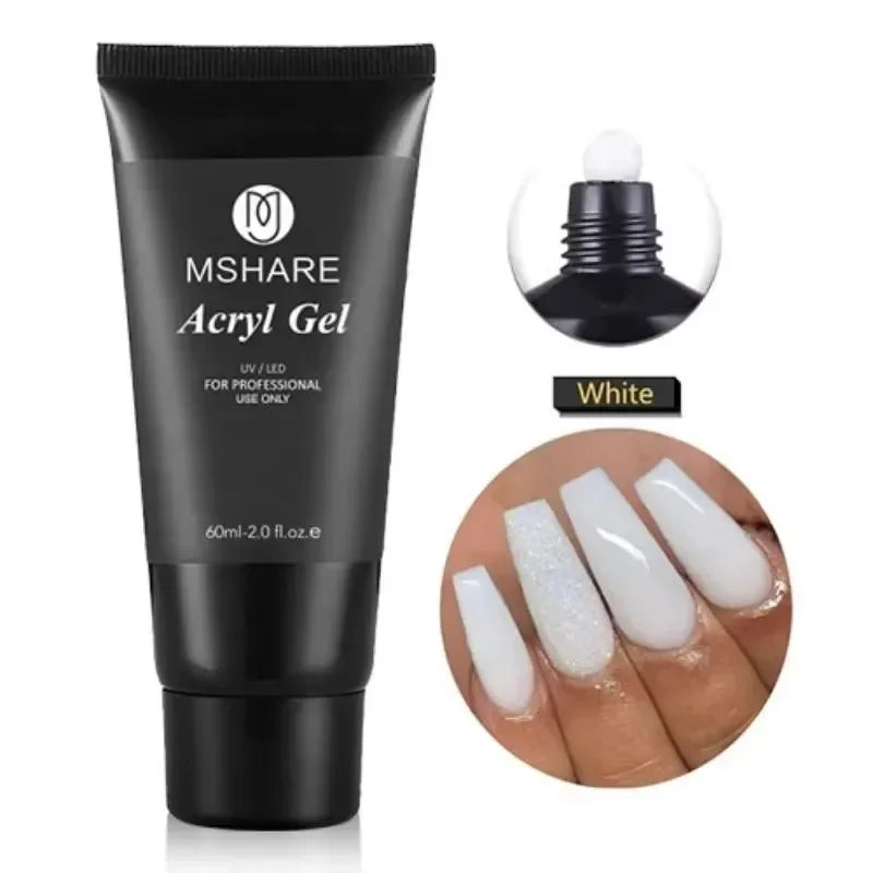 Hema-Free Milky White Poly Nail Extension Gel