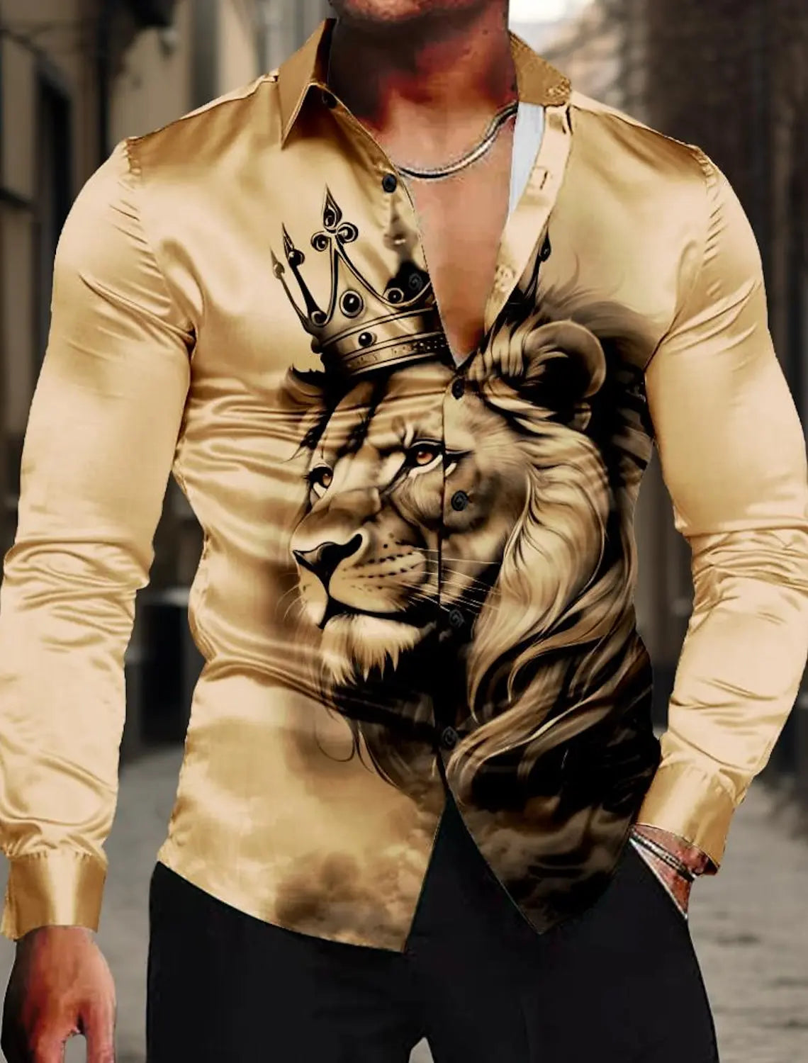 Lion King Men’s Satin Shirt