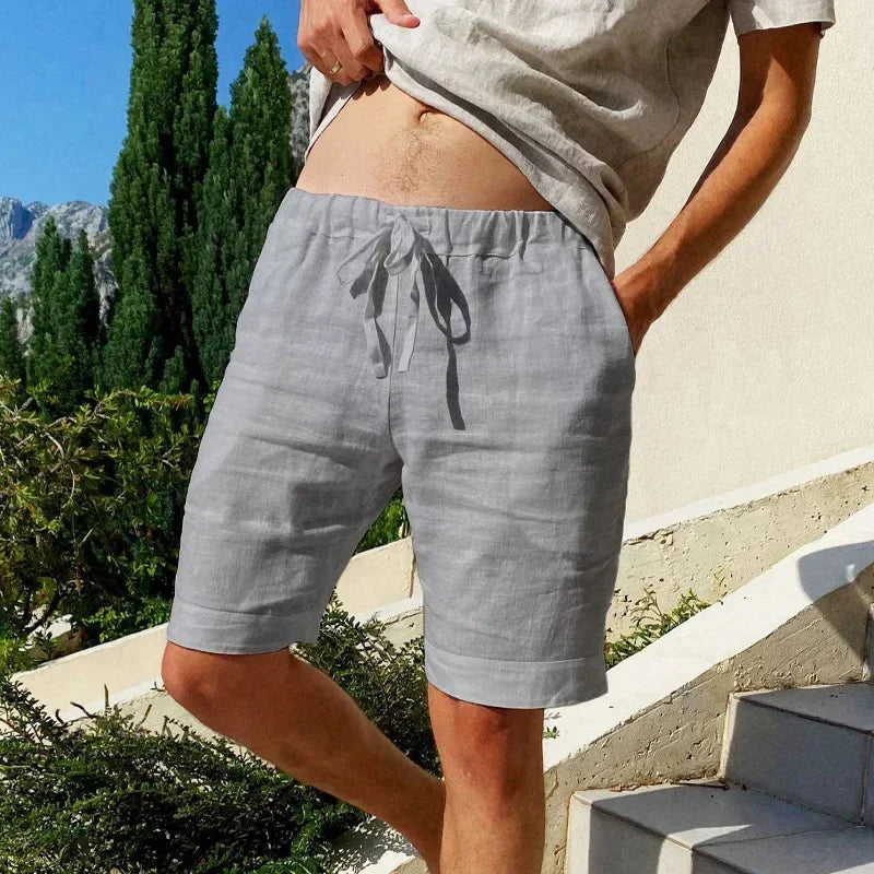 Cotton Linen Beach Shorts