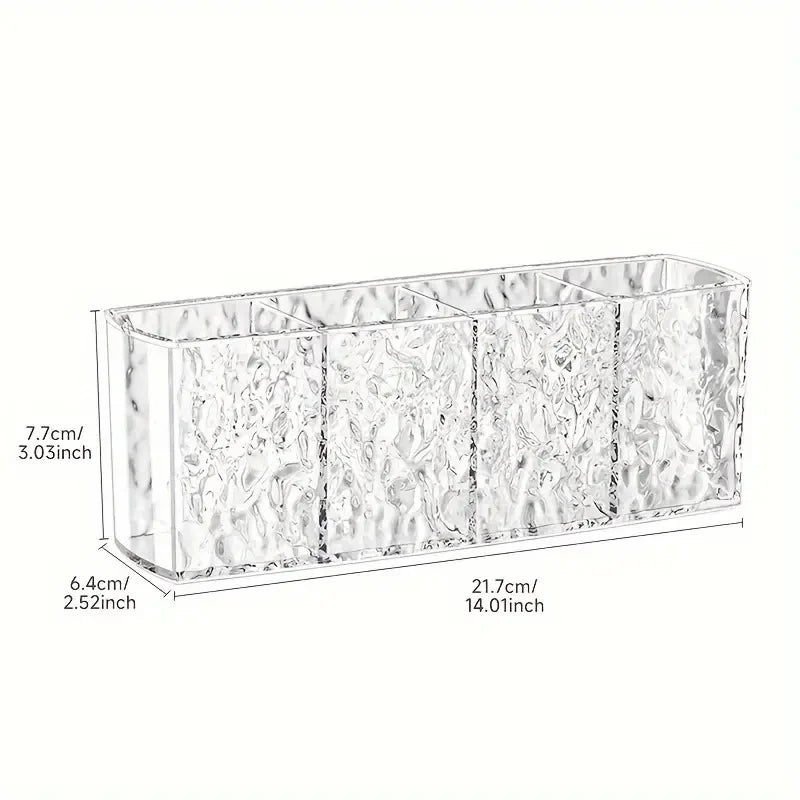 Transparent Acrylic 4-Hole Makeup Organizer