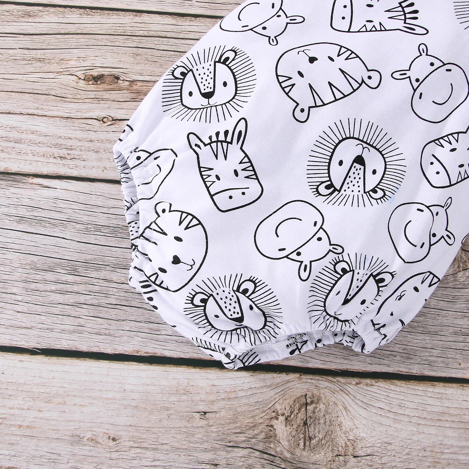 Baby Boys Animal Print Sleeveless Jumpsuit Casual Romper