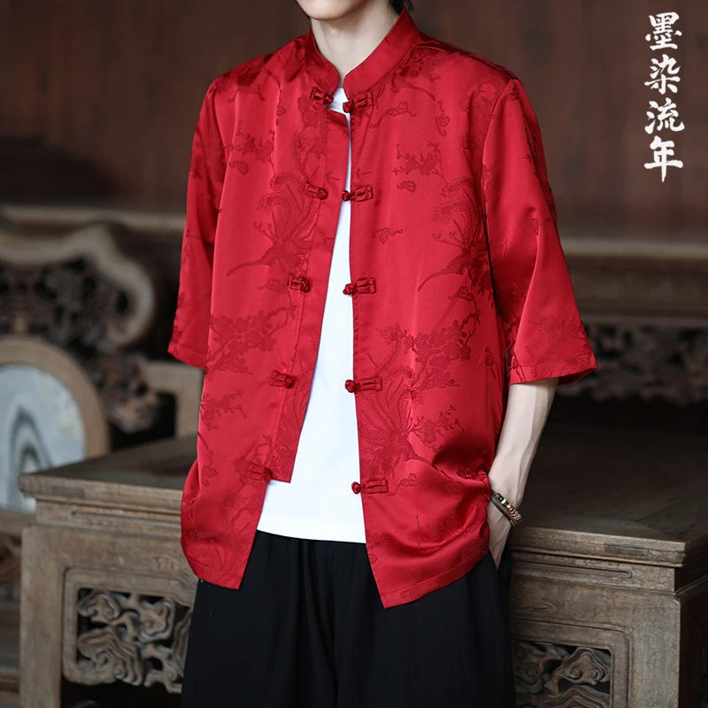 Phoenix Jacquard Hanfu Shirt