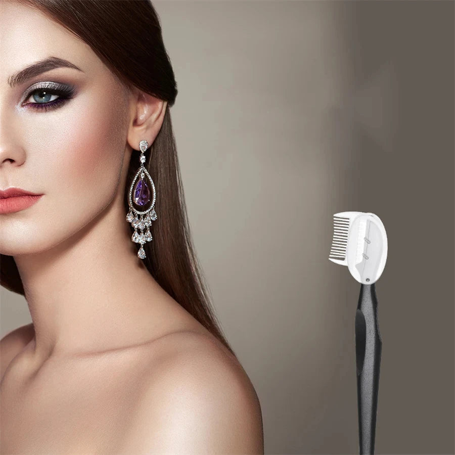 Dual Color Eyelash Curler and Brow Trimmer