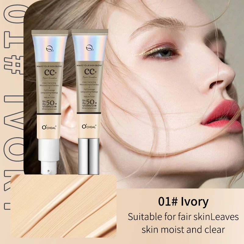 SPF50+ Moisturizing CC Cream Foundation