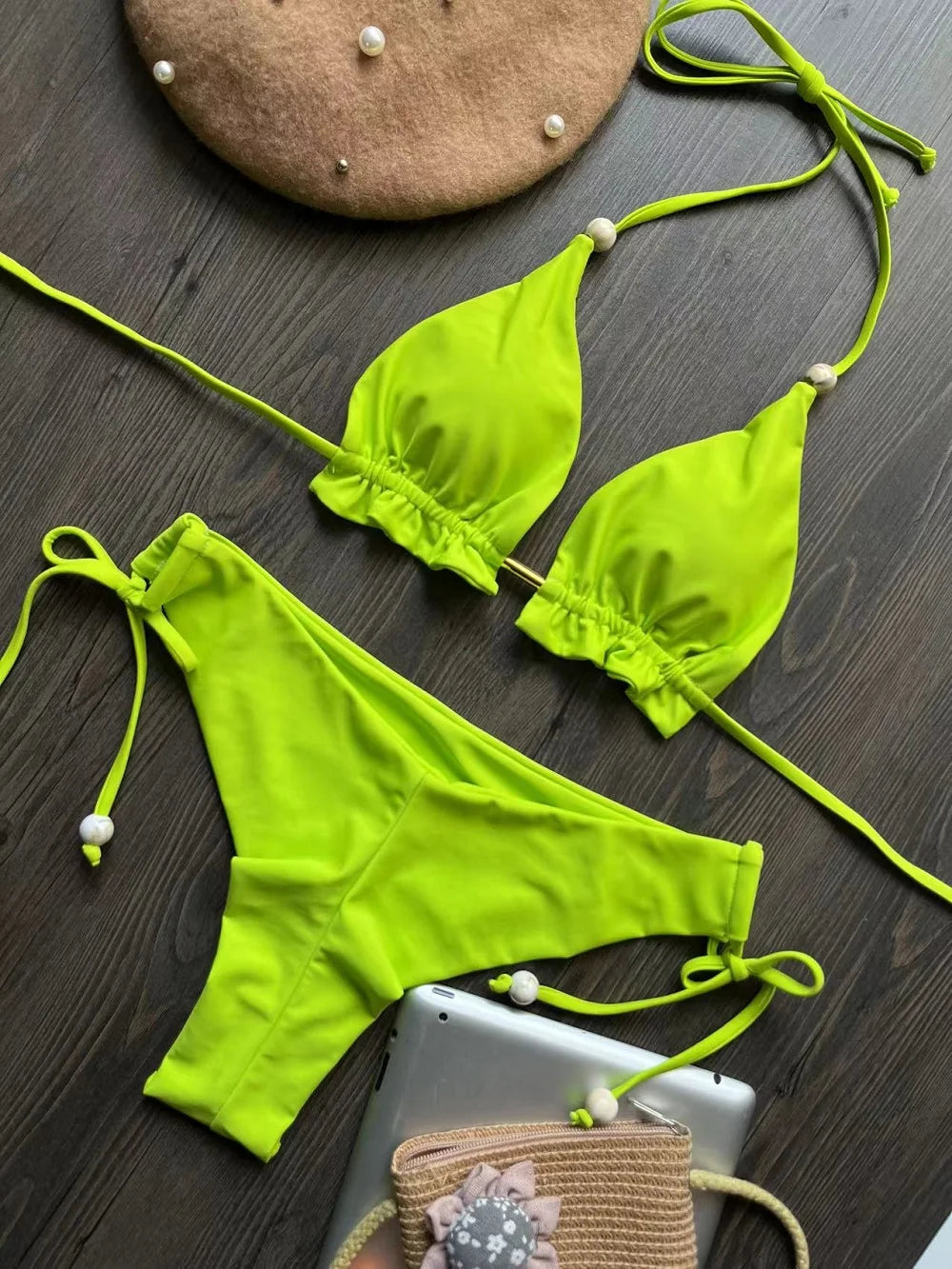 New Sexy 13-Color Brazilian Push-Up Triangle Bikini Swimwear Set