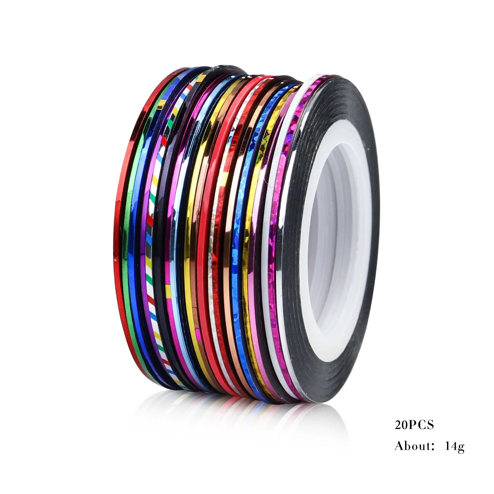 10pcs Metallic Nail Striping Tape Set