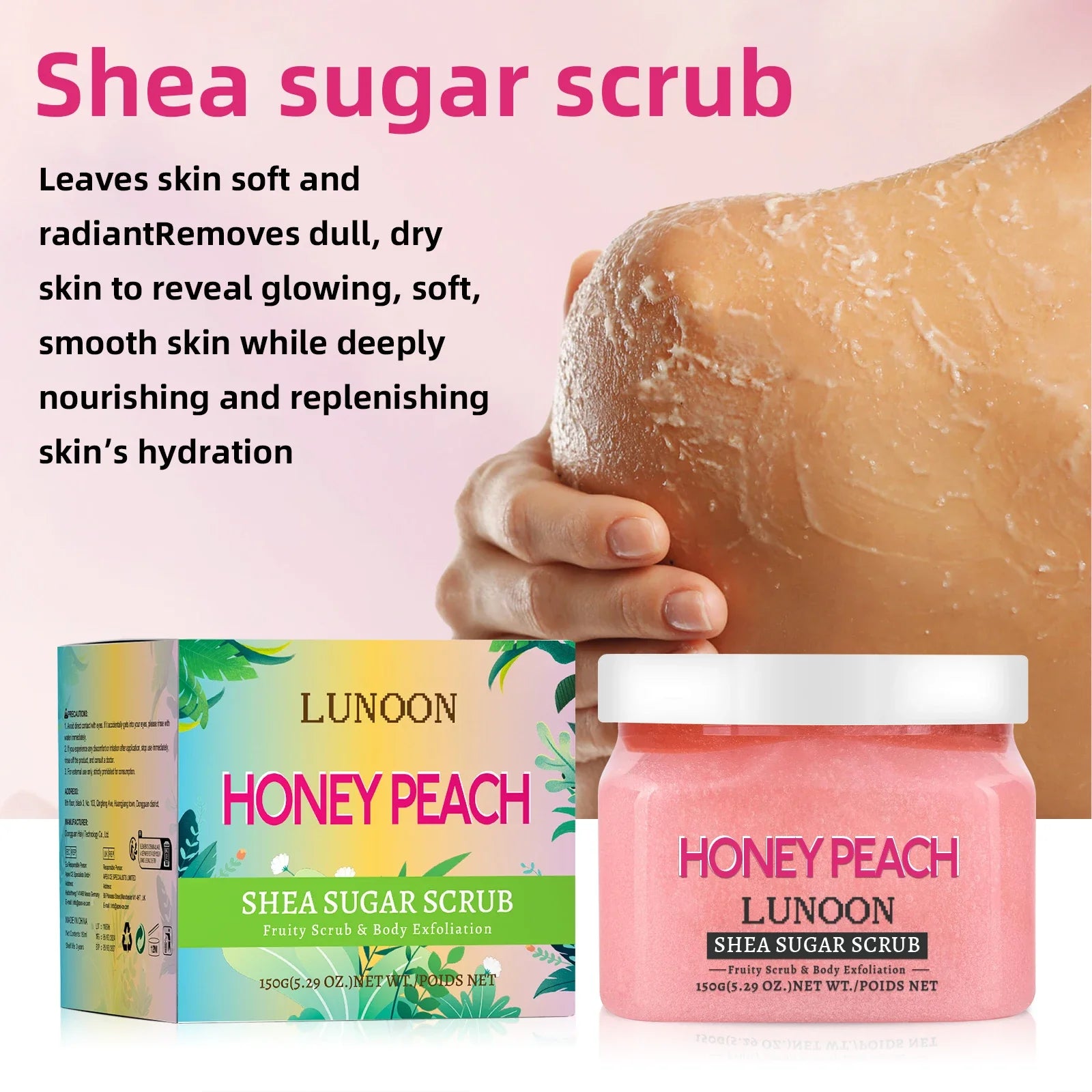 Peach Shea Butter Exfoliating Body Scrub