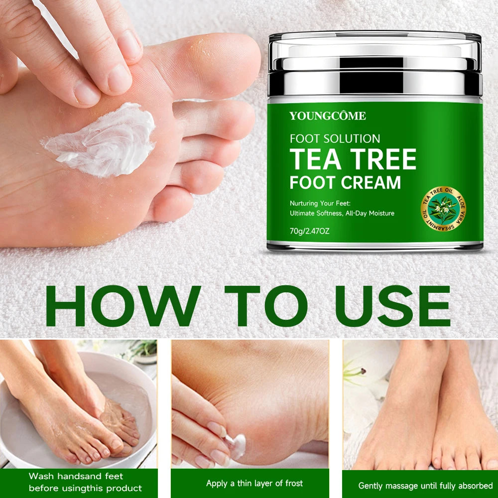 Tea Tree Aloe Foot Cream Deep Moisturizing Repair