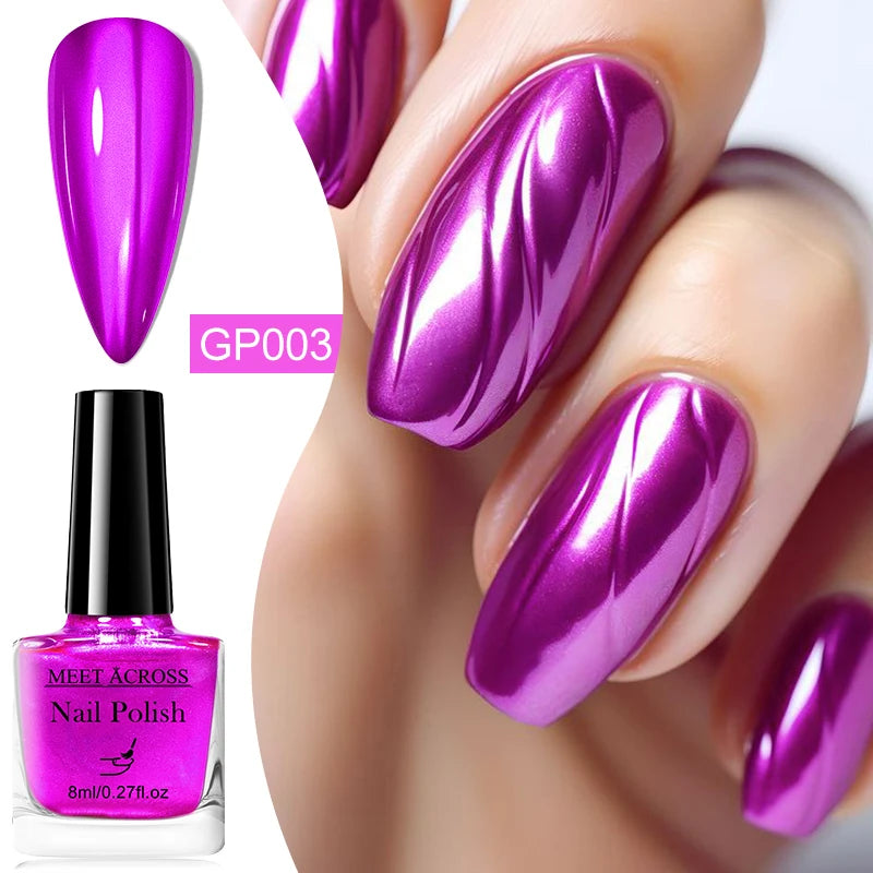 Metallic Mirror-Effect Fast-Dry Nail Polish